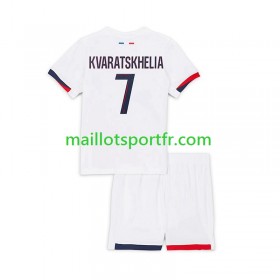 Maillot de Foot Paris Saint Germain Khvicha Kvaratskhelia 7 Enfant Exterieur 2024/25